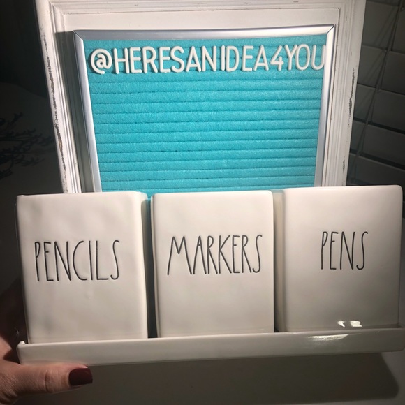 PENCILS MARKERS PENS three compartment organizer - Picture 1 of 4